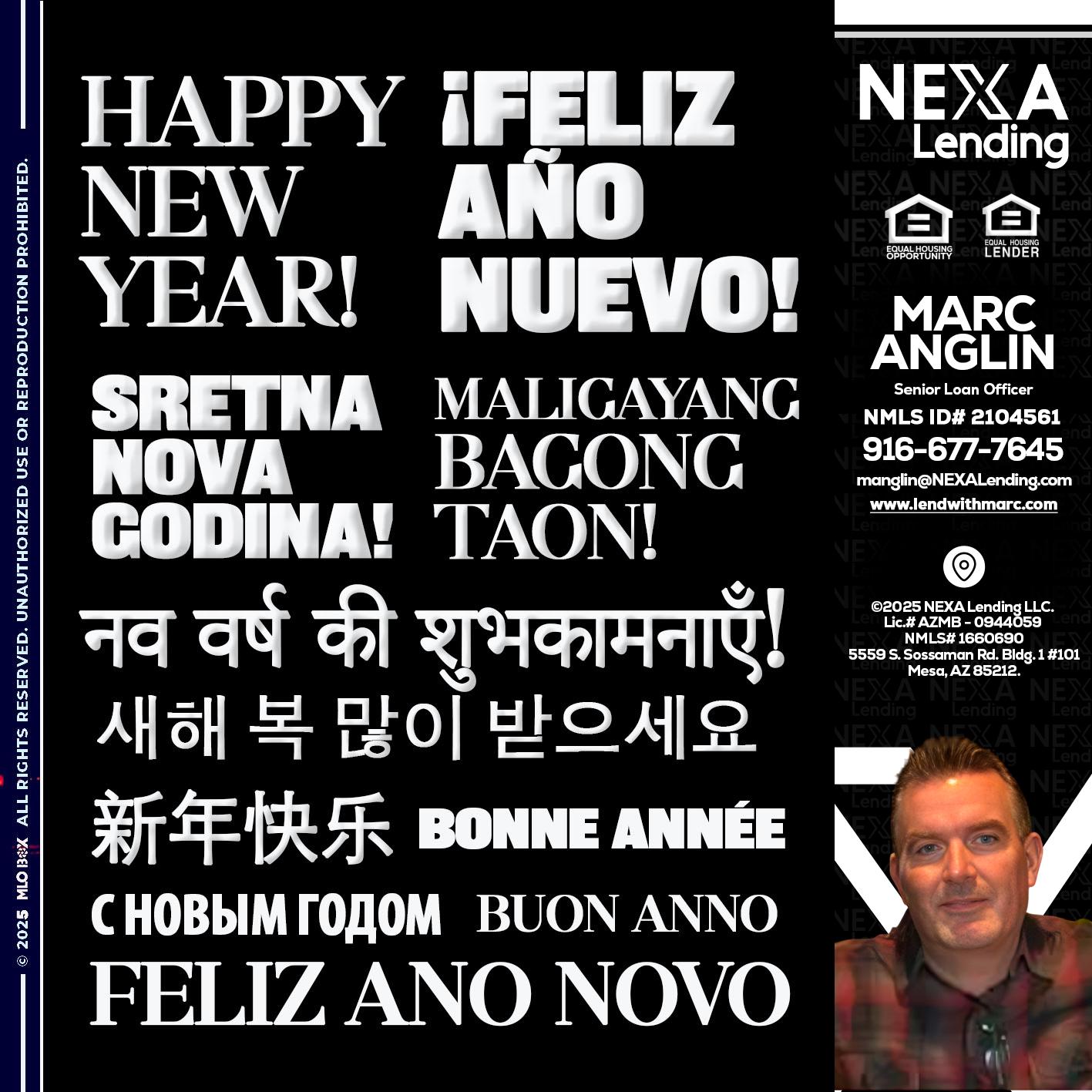 HAPPY NEW YEAR - Marc Anglin -Senior Loan Officer